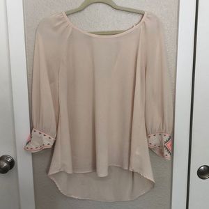 Cream Color Western Top